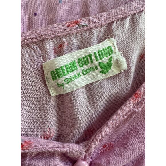 Dream Out Loud by Selena Gomez Pink Floral Boho Ruffle Mini Dress size Small - Picture 5 of 5